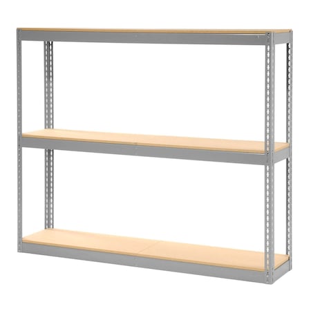 Global Industrial Record Storage Rack Without Boxes 72inW x 15inD x 60inH, Gray 130147